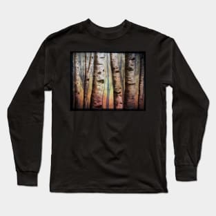 Colorful Birch Trees Long Sleeve T-Shirt